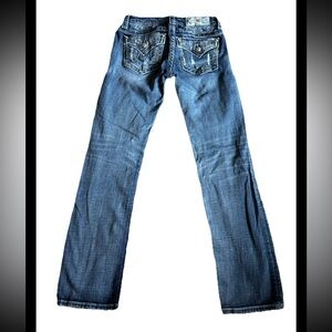 Miss Me Rhinestone Pocket Jeans Women Size 25 Signature Straight Y2K 29.5 insea